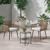 Alaterre Furniture Alburgh All-Weather Outdoor Conversation Set with Two Rope Chairs and 18" H Cocktail Table AWWK013KK